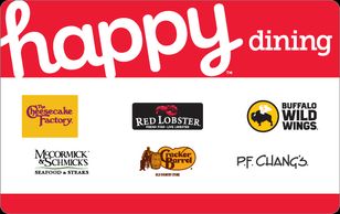Legeme juni dal $50 Happy Dining Gift Card - Cheesecake Factory, Red Lobster, Cracker  Barrel, PF Changs and more (#213)